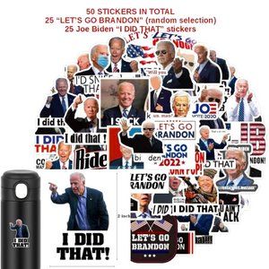 NEW! VARIETY PACK "I DID THAT" Stickers! FJB LGB  50 PCS TOTAL BIDEN Patriot Fun